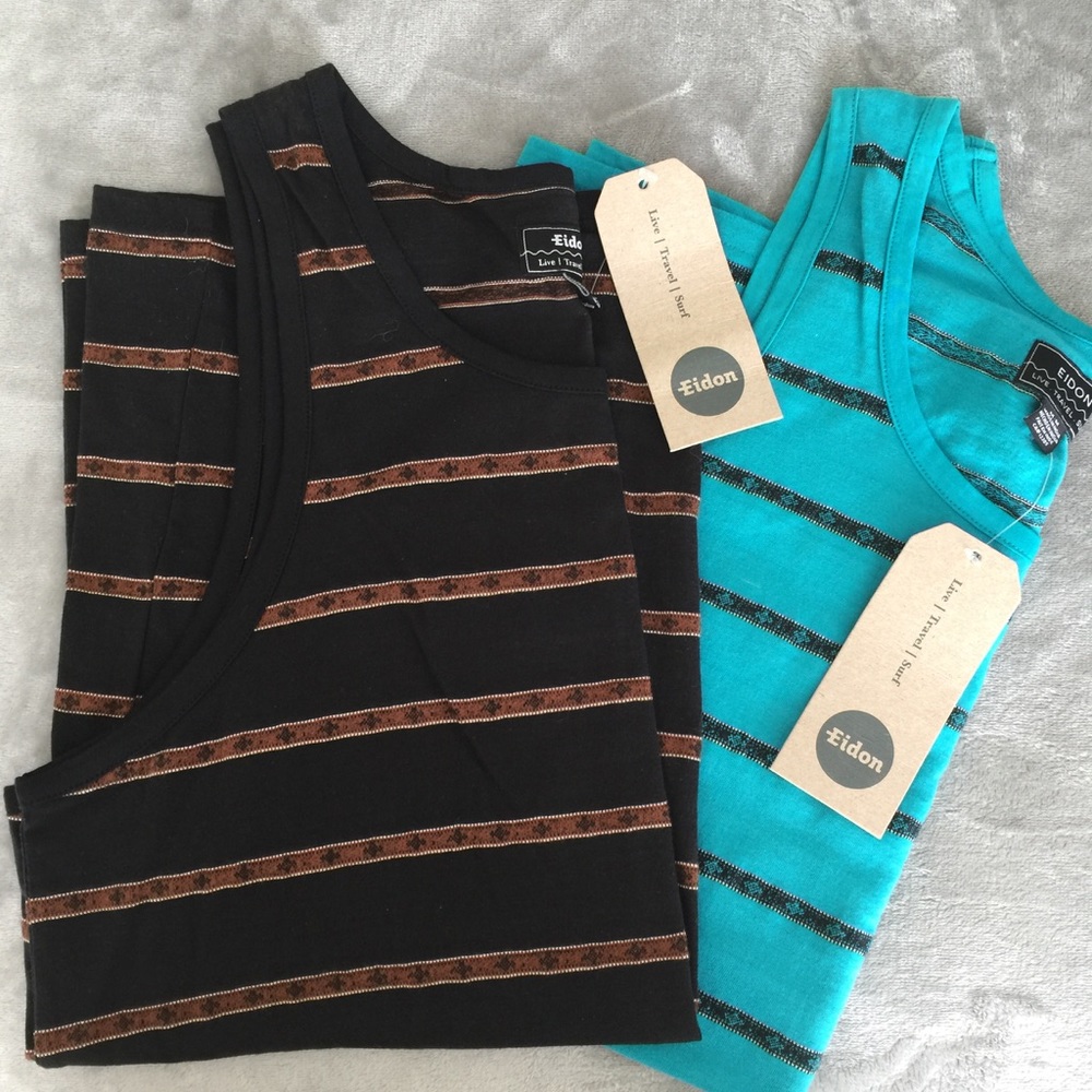 EIDON Med. Men's tank top NWT black or turquoise