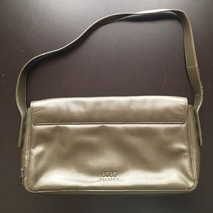 BCBG Max Azria Y2K Army Green Studded Shoulder Bag – 12” x 7”