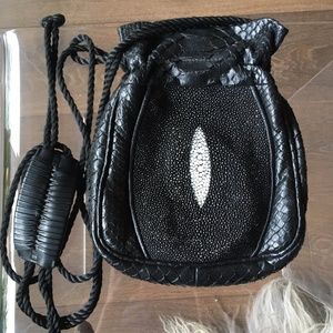 Khirma Eliazov Snakeskin and Stingray Leather Bag
