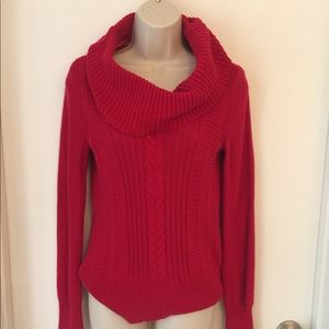 DKNY red sweater petite Small