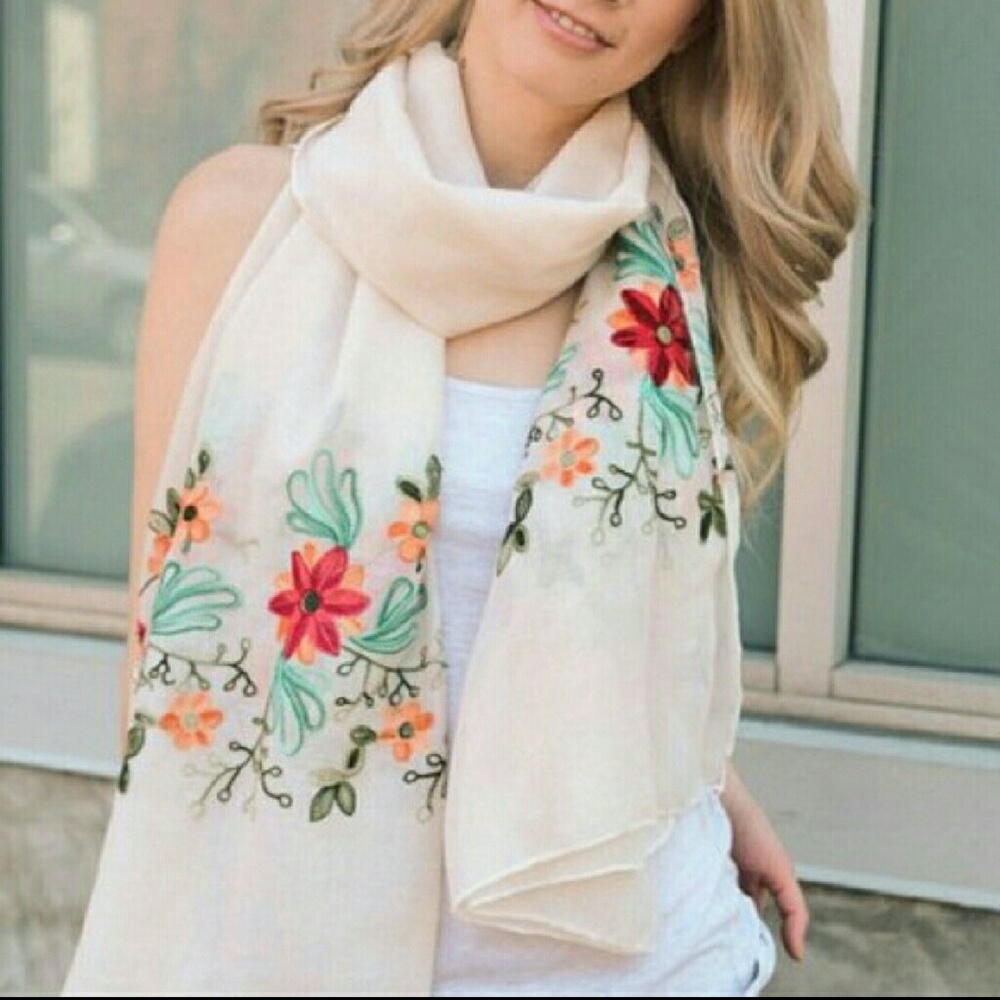 Sold Embroidered Scarf