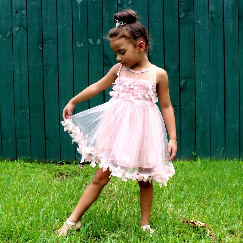 Elegant flower petal dress