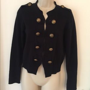 Sunny Leigh military sweater cardigan Small