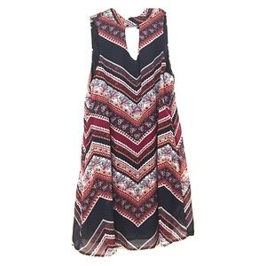 Short patterned summer dress