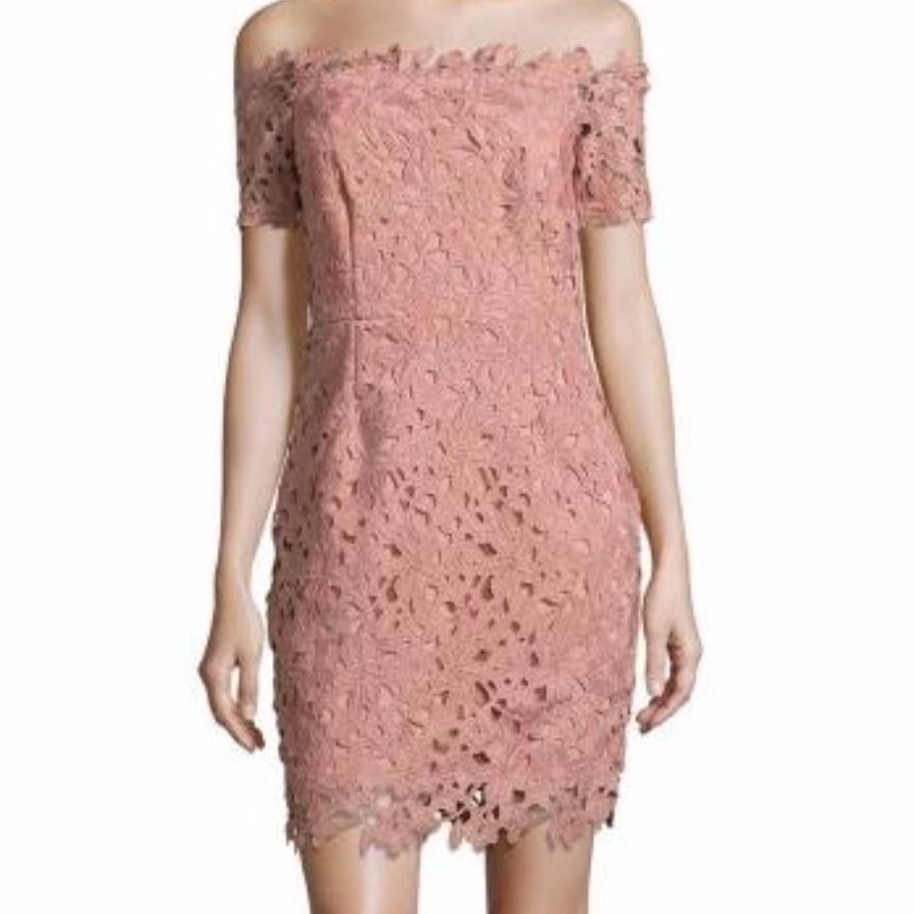 Lord & Taylor Lace Off The Shoulder Dress
