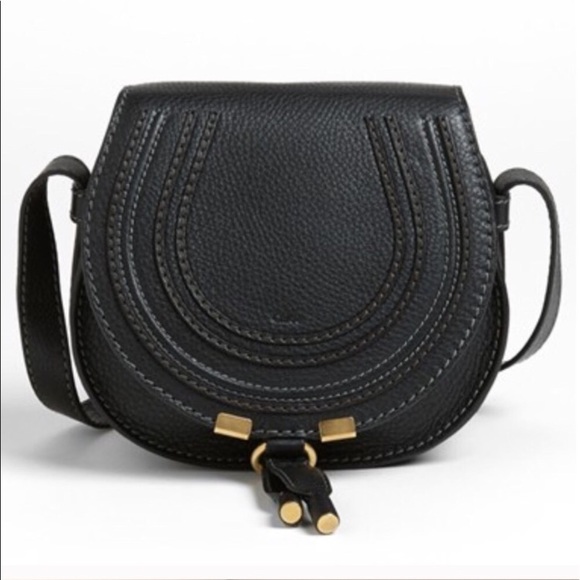 Chloe Handbags - Chloe Marcie Small Leather Crossbody Bag in Black