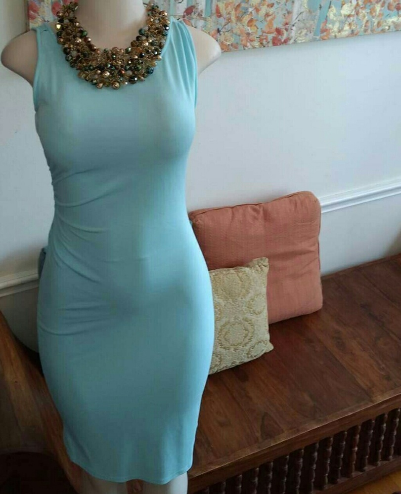 Diane von Furstenberg pale turquoise dress with