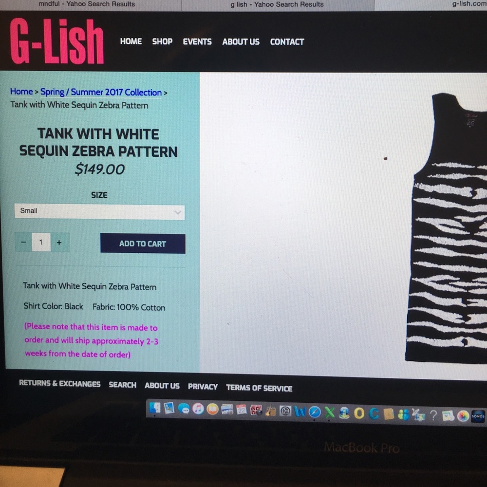 Tank With White Sequin Zebra Pattern - image 3