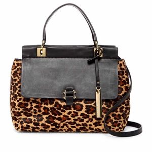 Vince Camuto Beca Genuine Calf Fur Leather Satchel Vince Camuto Beca Genuine Calf Fur Leather Satchel