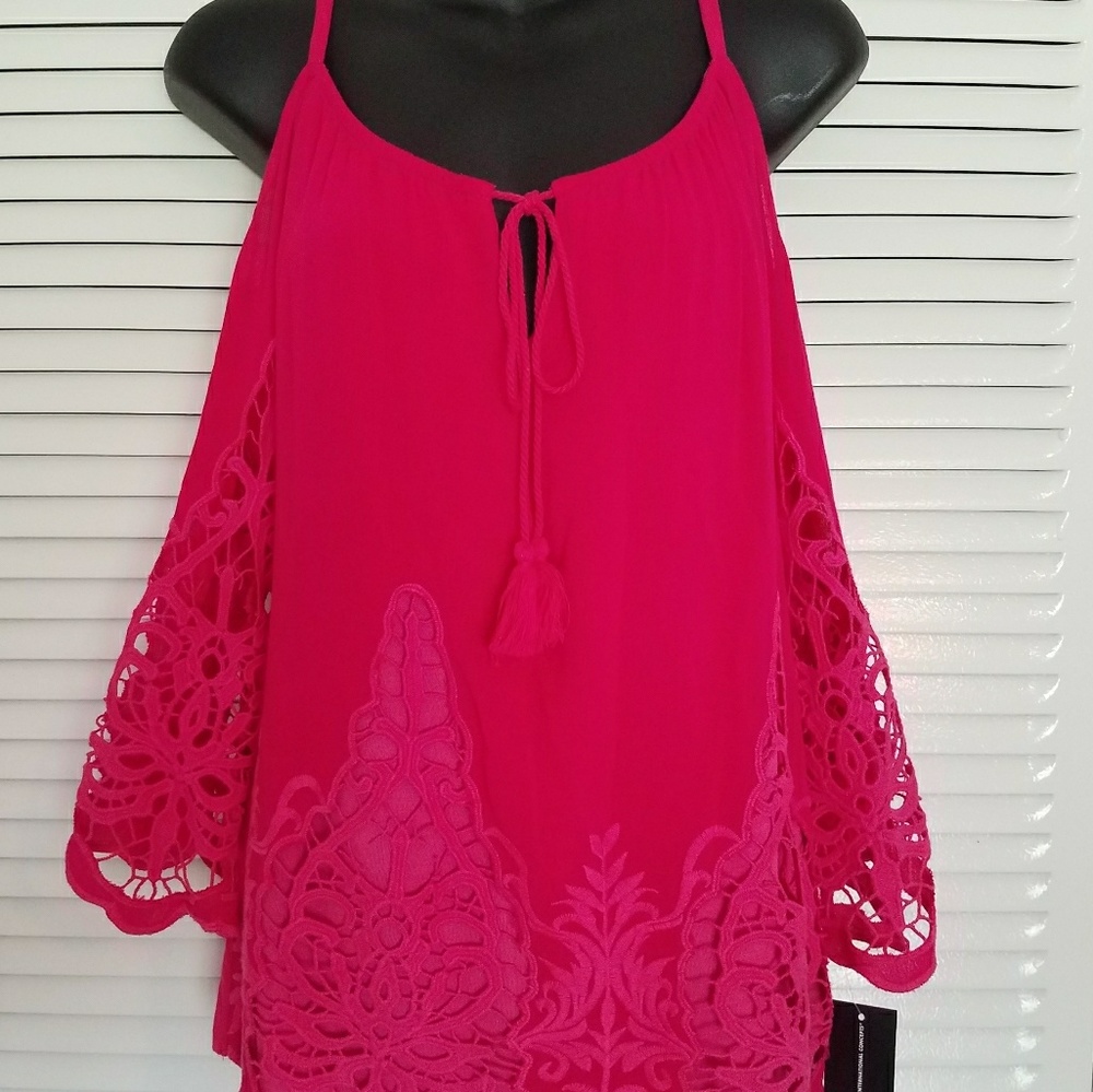 Lace Cold-Shoulder Top