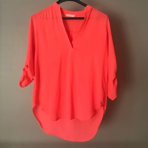Hot Coral blouse.
