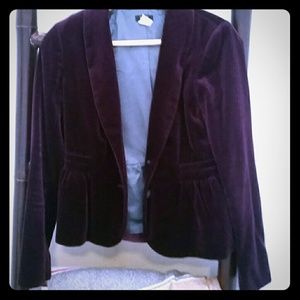 Purple velvet blazer