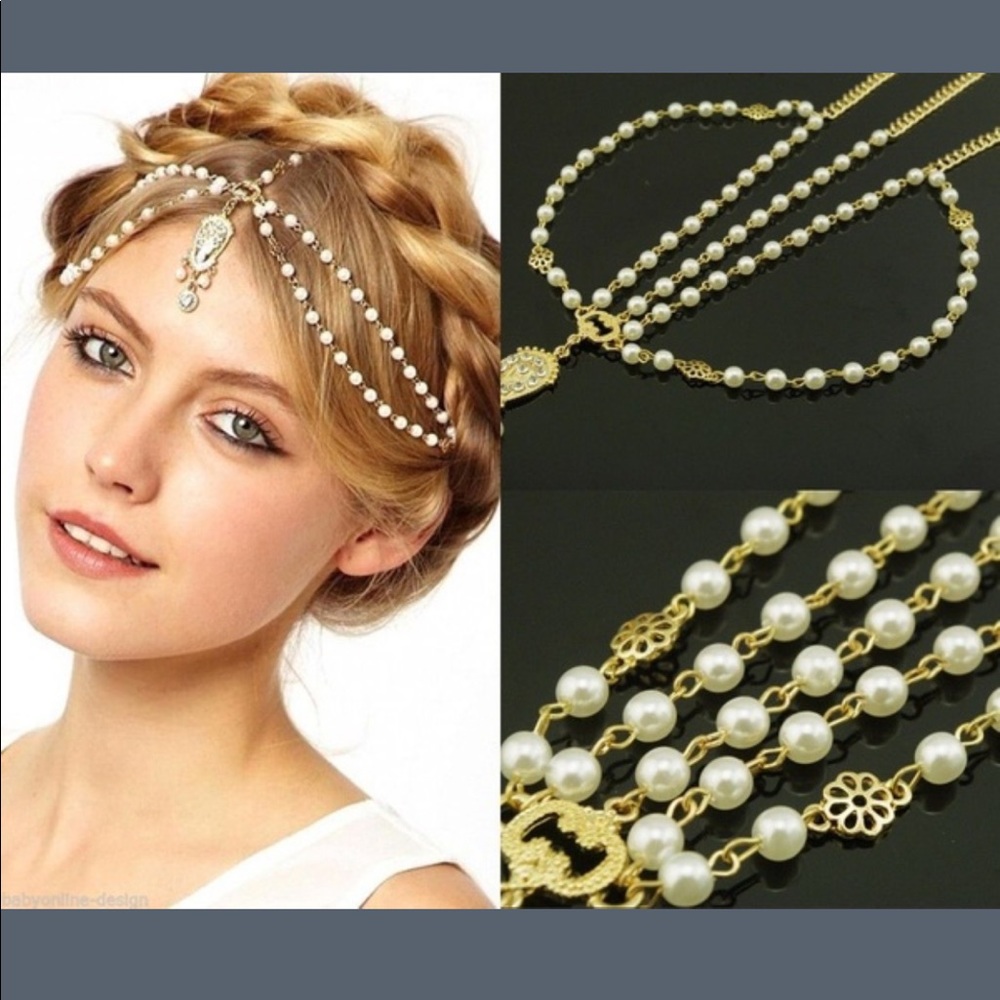 Pearl crown hairband