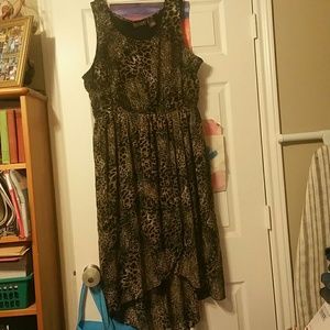 2x Womens Leopard Hi/Lo dress