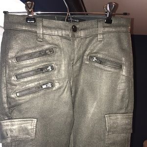 J Brand Wax coated metallic jeans size 26