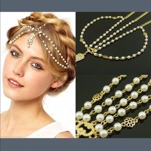 Pearl crown hairband