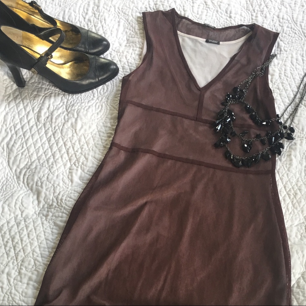 Fiona Beckett plum sheet slip dress (medium)