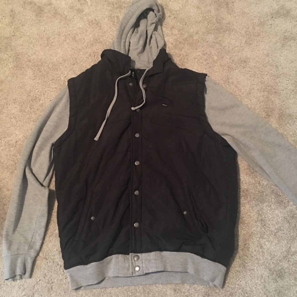 RVCA Button Up Jacket with Build In Sweatshirt