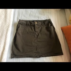 Forest green forever 21 jean miniskirt