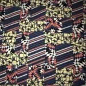 TC2 Lularoe Leggings Blue Coral Black Palm Trees