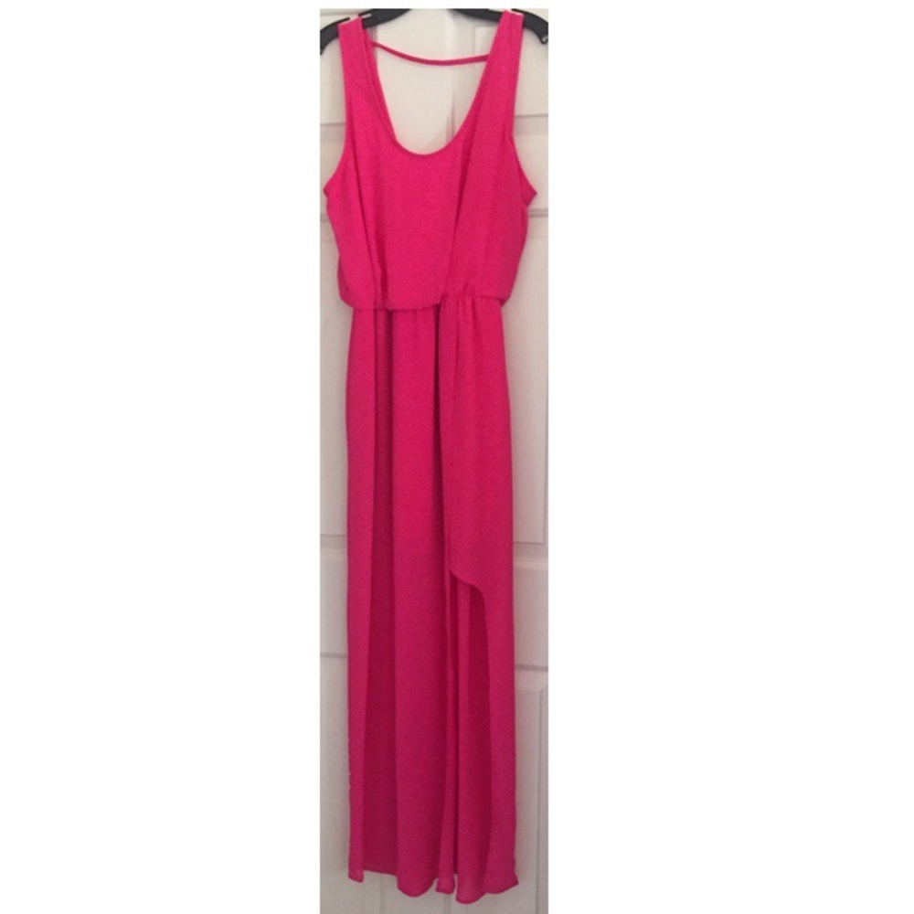 Hot Pink Low Back Dress