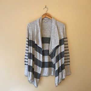 LOFT Drape Striped Cardigan LOFT Drape Striped Cardigan