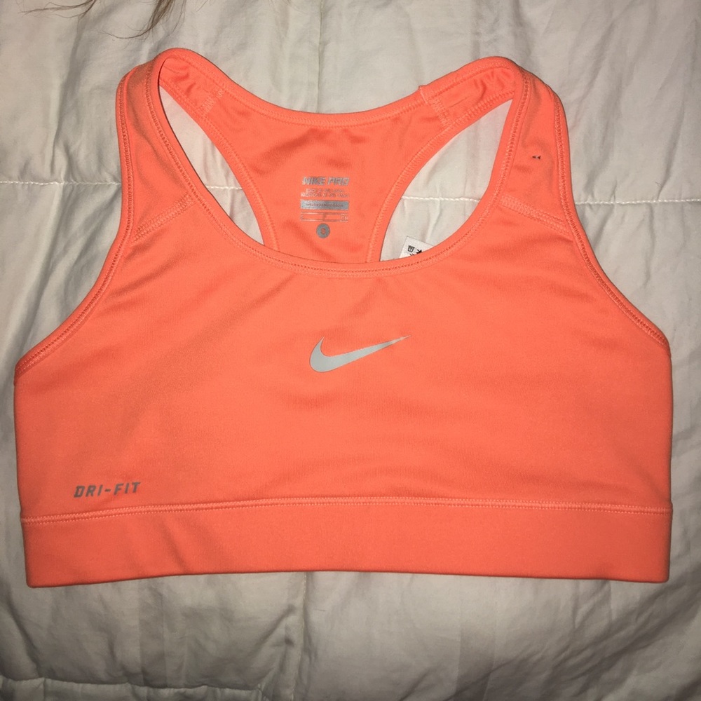 Nike Pro Dri-Fit orange sports bra