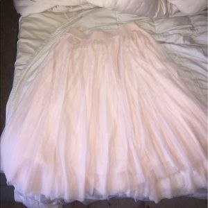 Blush pink tulle skirt