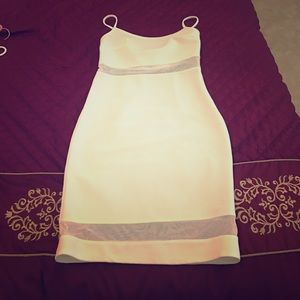 White mesh summer dress
