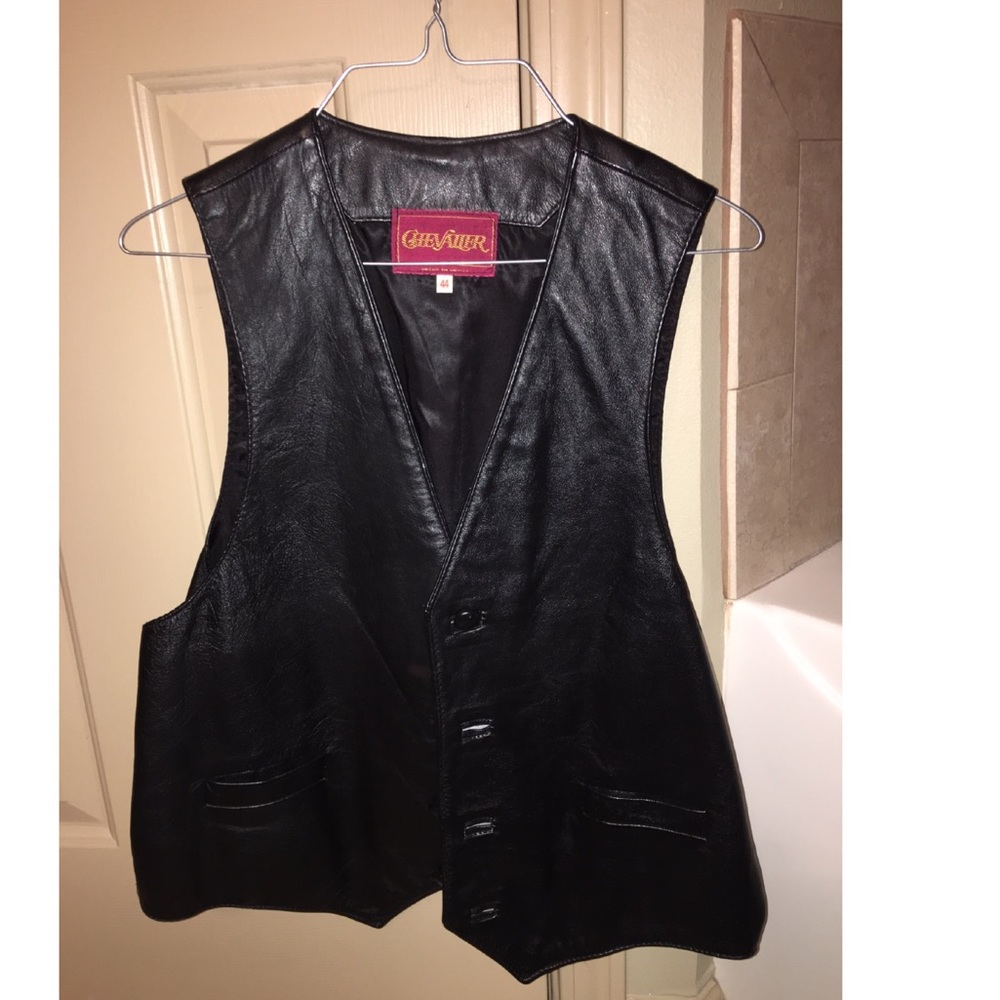 Men's leather vest
