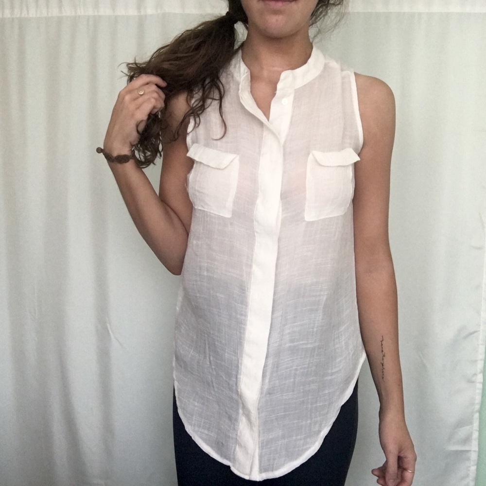 JTB Flowy white tank top size medium