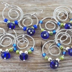 bundle of 4 seahawk colors earrings