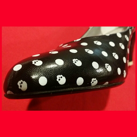 Punk Rose Shoes - POLKA DOTS  & SKULLS ROCKABILLY ***SOLD***