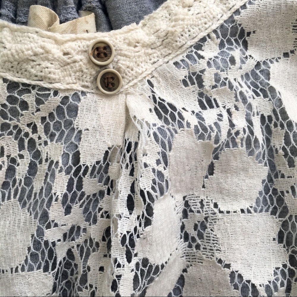 Rewind lace white and gray tank top size medium - Picture 7 of 8