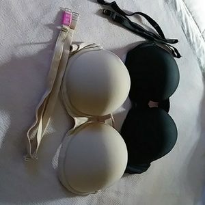 Two Pink Multi way push up bras.