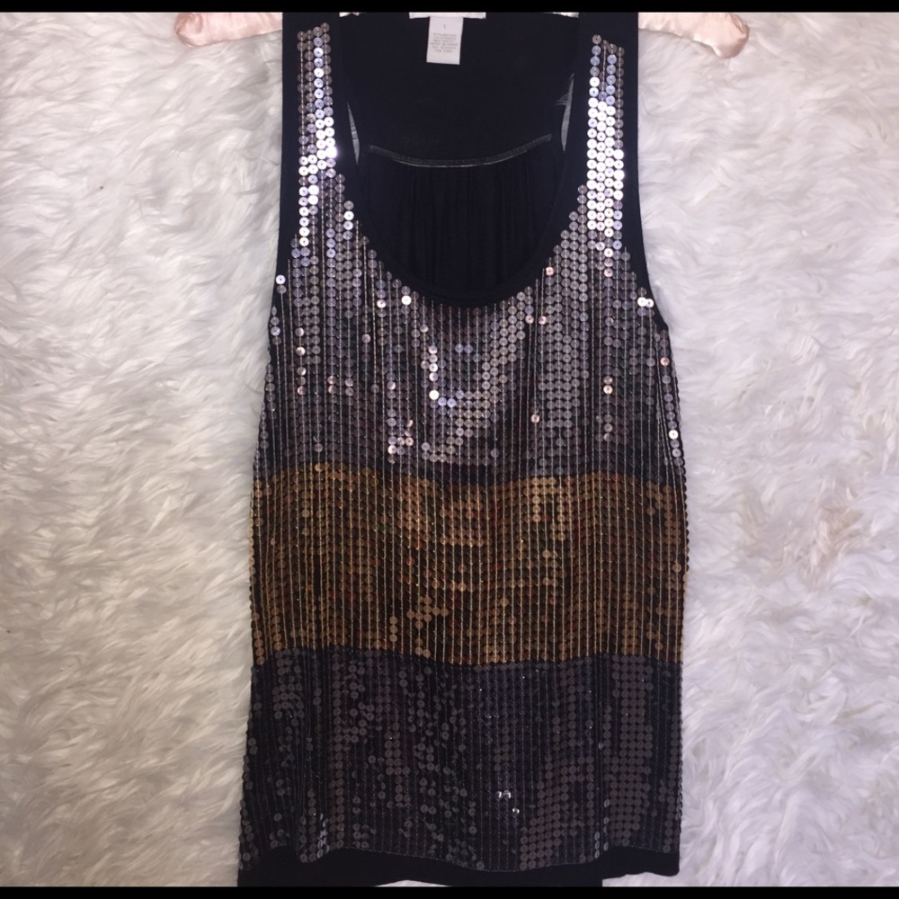 Sequin Tri-Color Tank Top