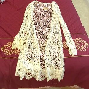 Flowered lace cardigan