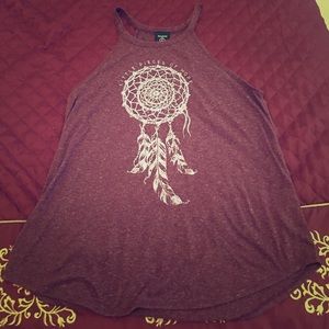 Maroon dream catcher top