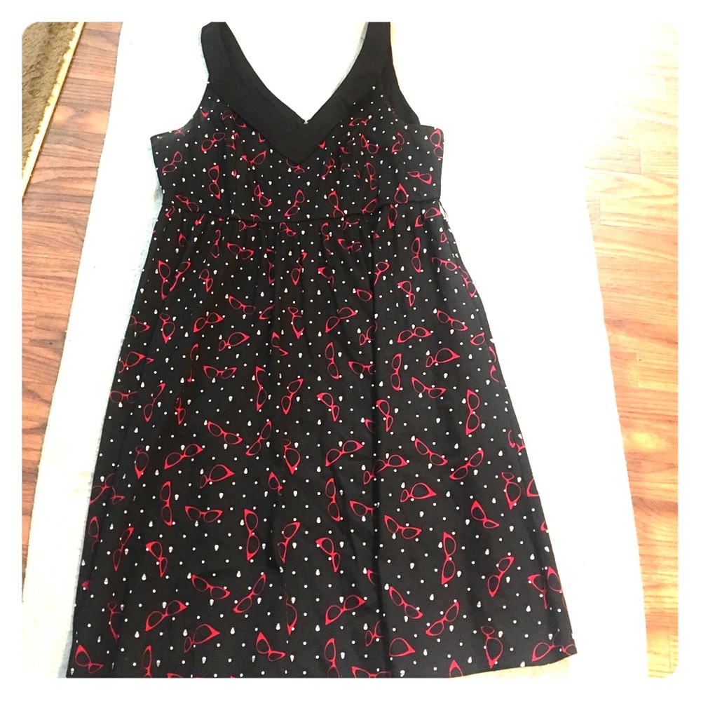 Torrid Skull /Cateye polka dots swing dress pinup