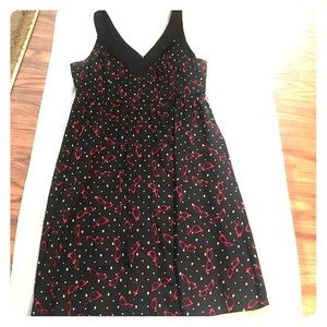 Torrid Skull /Cateye polka dots swing dress pinup