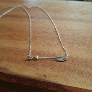 Handmade sterling silver arrow necklace