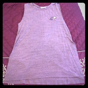 Cute pink/black long tank