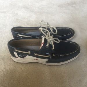 Leather Navy & Anchor Sperry Topsiders
