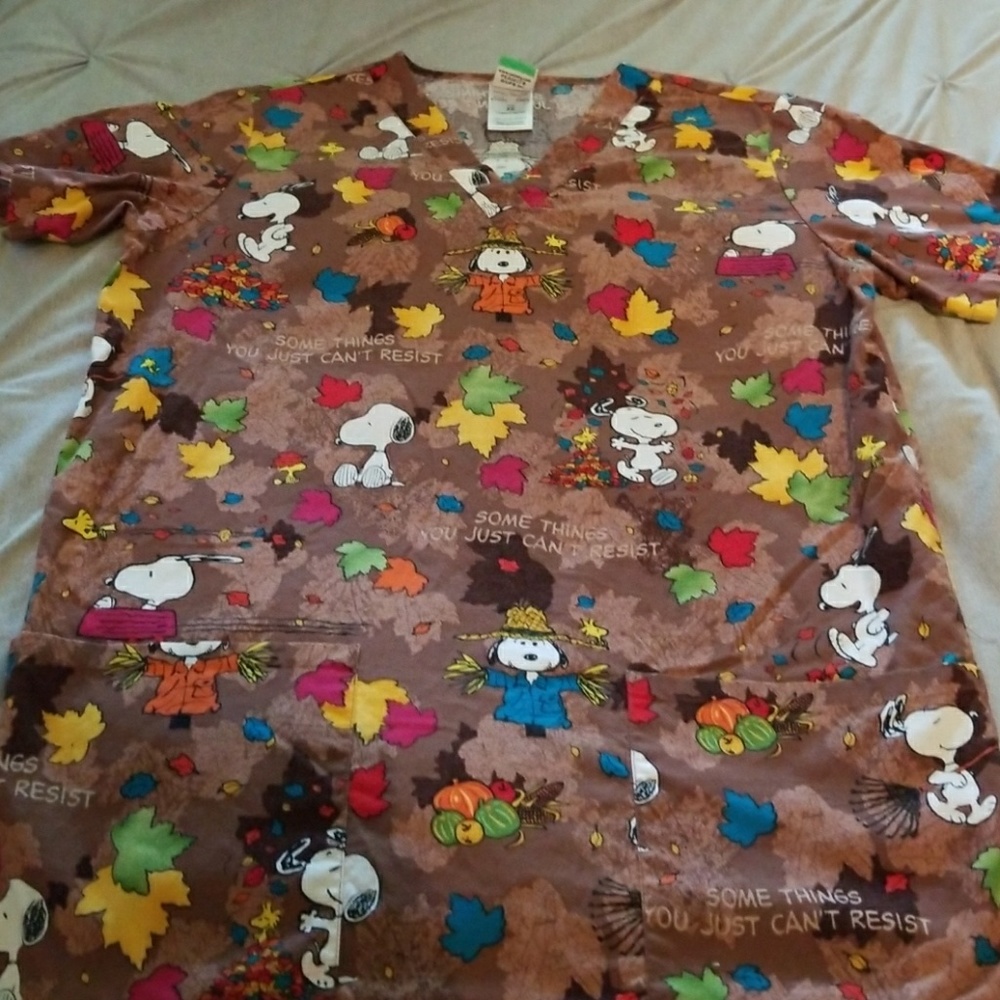 Women's Snoopy Scrub Top