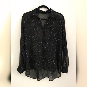Sheer Star Button Up