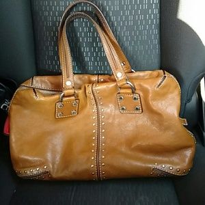 Michael Kors purse brown leather bag MK