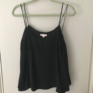 Black chiffon tank