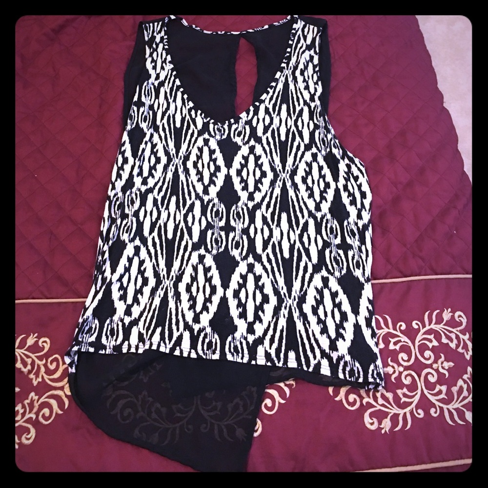 Black and white high-low top