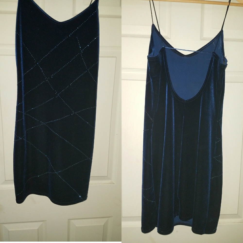 Navy blue cocktail party dress