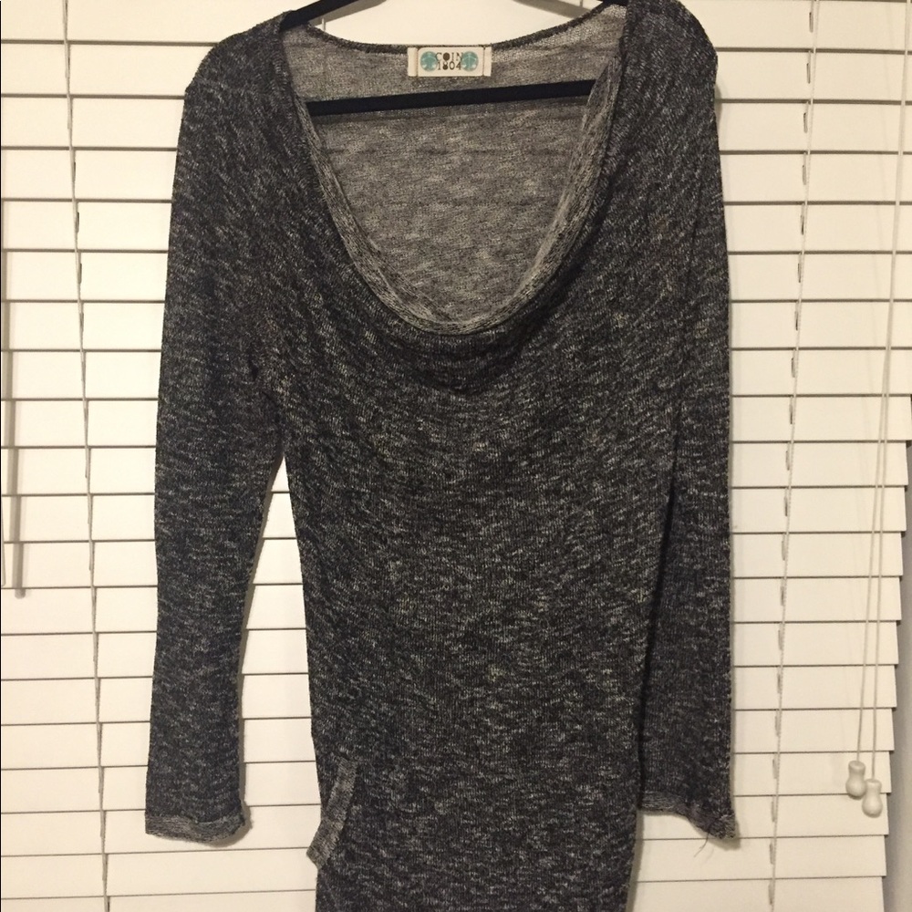 Black long lightweight sweater